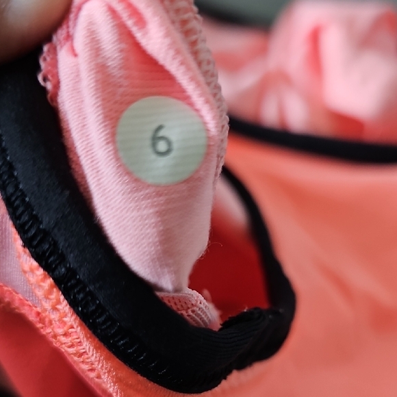Lululemon Cardio Kick Black Pink Orange Racerback Tank Size 6 - Picture 12 of 14